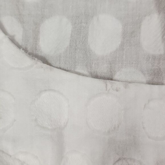 🐞Blue Sketch White Polka Dot Print Top Large - Picture 14 of 16